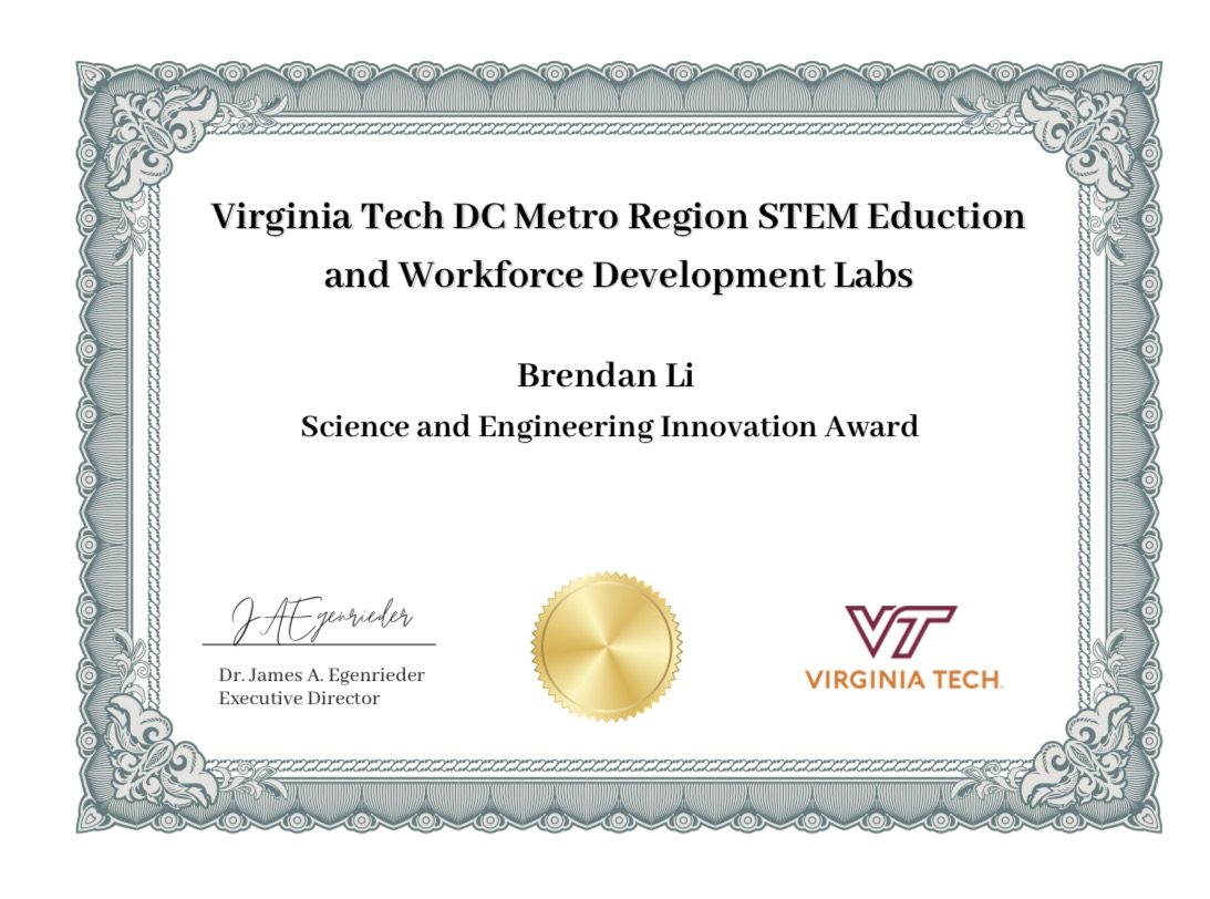 Virginia Tech Science and Engineering Innovation Award