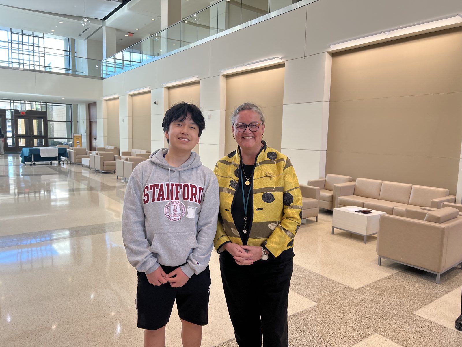 Brendan with a mentor at Stanford